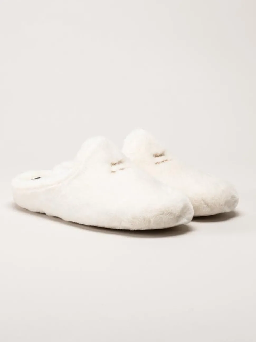 Hush Puppies - Olivia - Vita fluffiga slip in tofflor