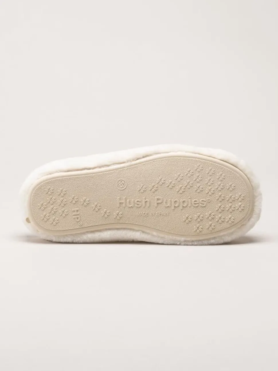 Hush Puppies - Olivia - Vita fluffiga slip in tofflor