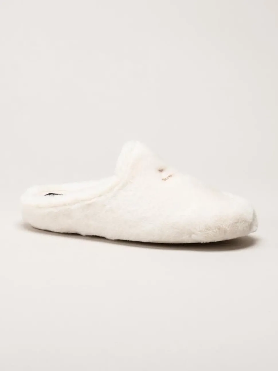 Hush Puppies - Olivia - Vita fluffiga slip in tofflor