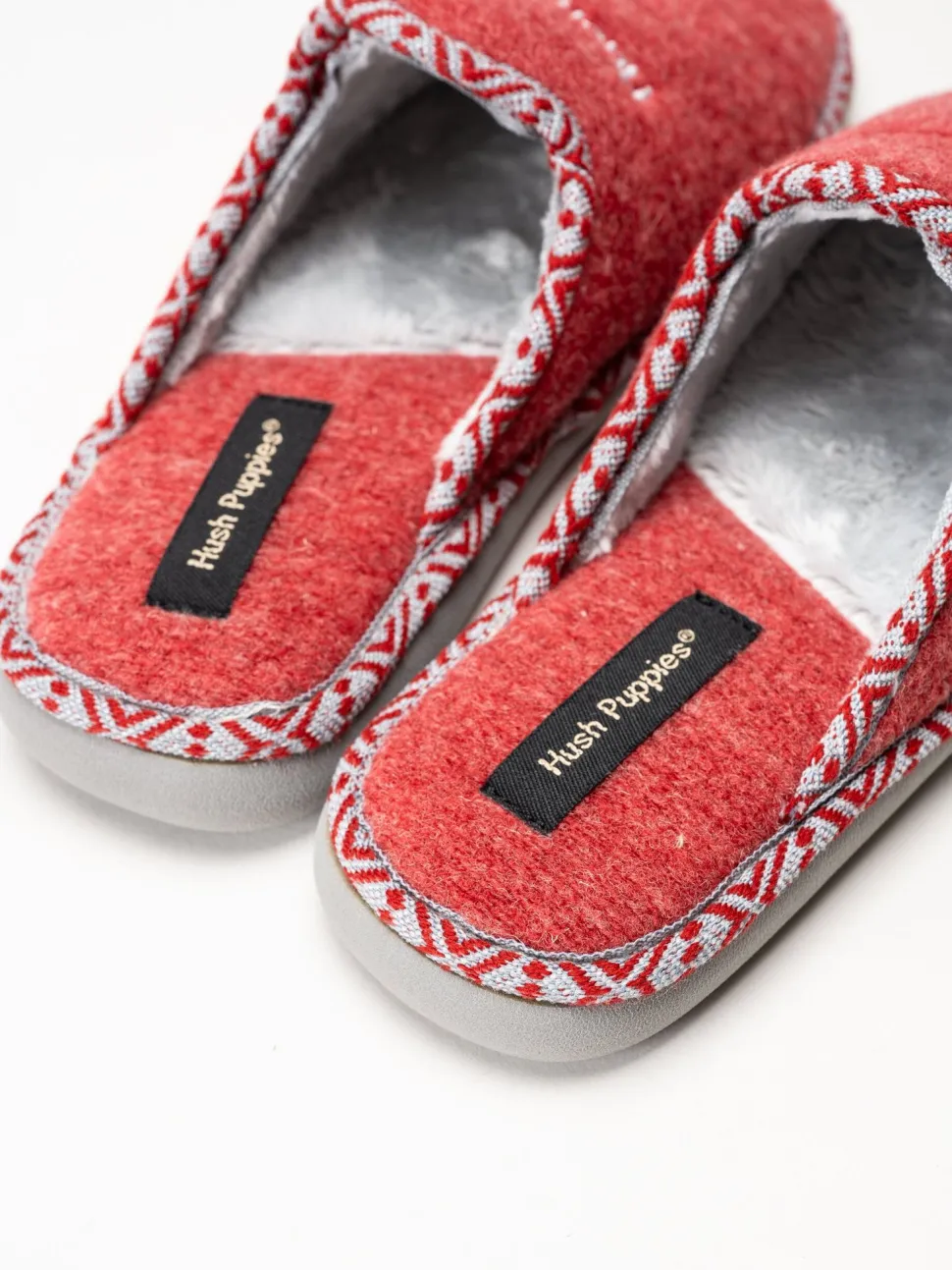 Hush Puppies - Women´s Lola - Röda tofflor i filt