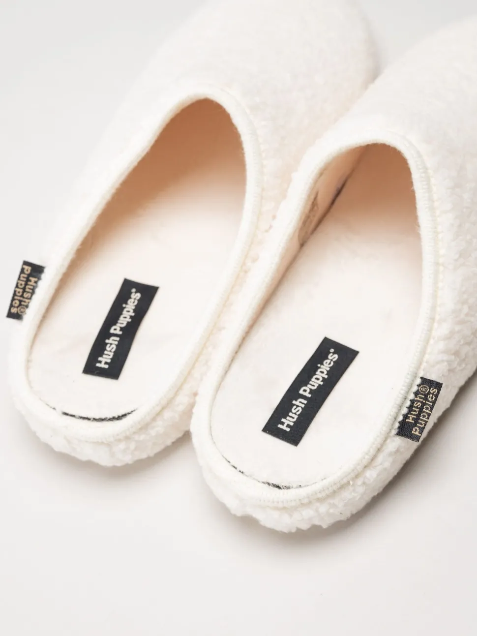Hush Puppies - Women´s Lunia - Offwhite fodrade tofflor