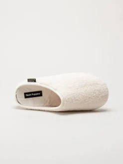 Hush Puppies - Women´s Lunia - Offwhite fodrade tofflor
