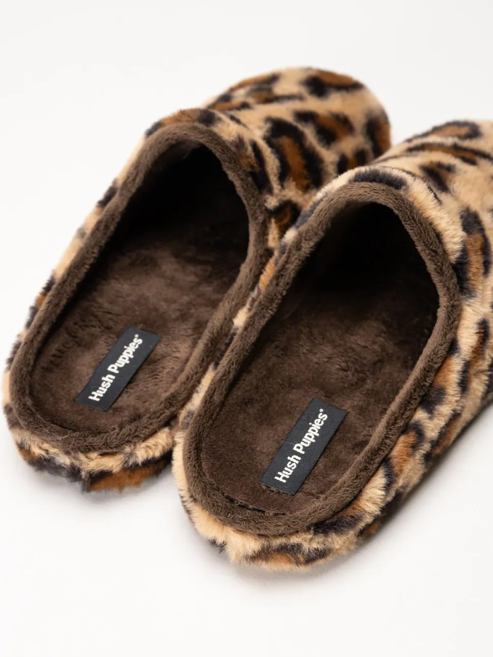 Hush Puppies - Women´s Olivia - Bruna leopardmönstrade tofflor