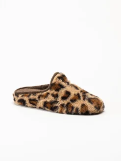 Hush Puppies - Women´s Olivia - Bruna leopardmönstrade tofflor