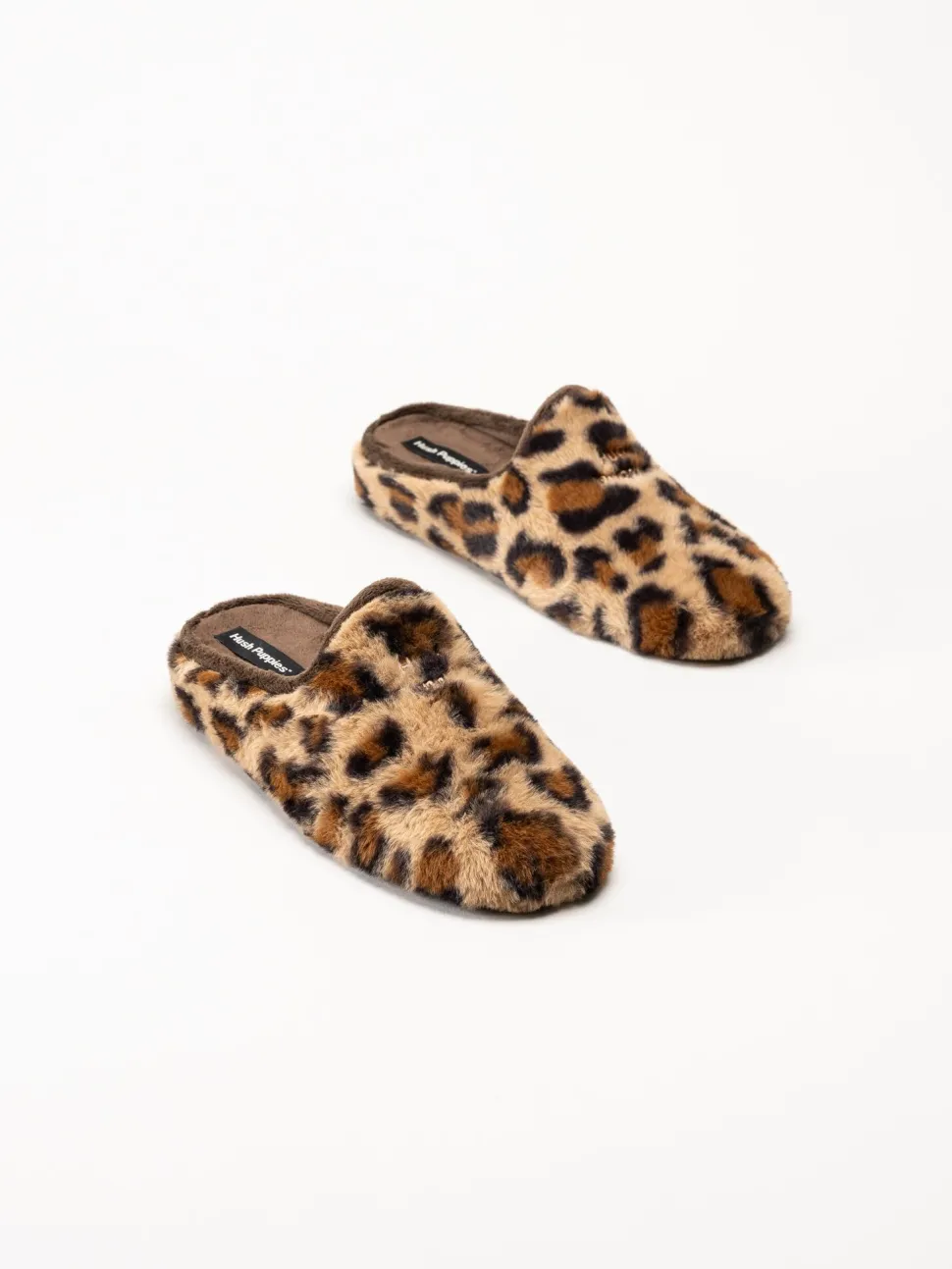 Hush Puppies - Women´s Olivia - Bruna leopardmönstrade tofflor