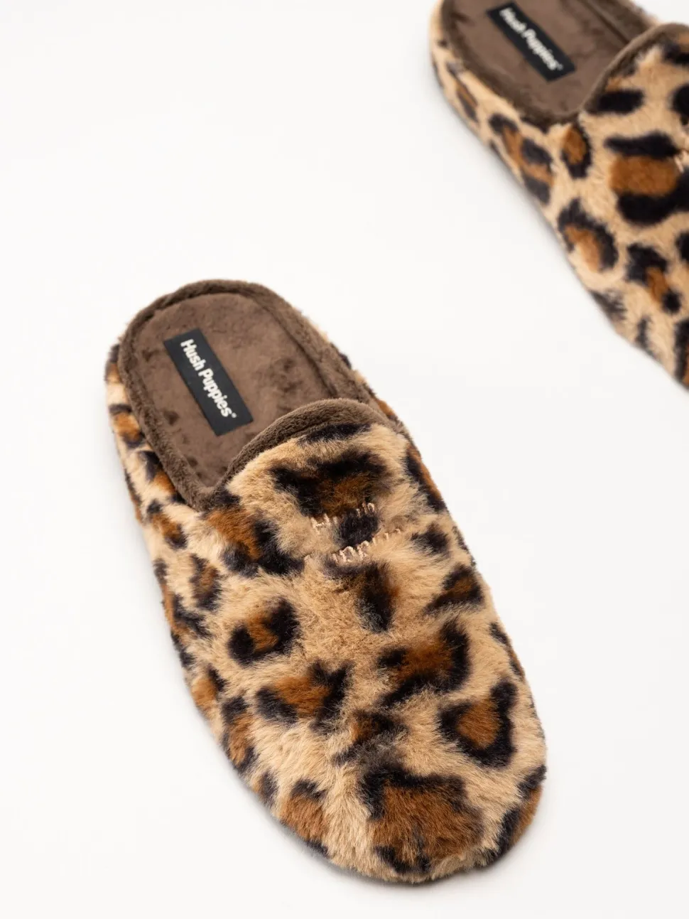 Hush Puppies - Women´s Olivia - Bruna leopardmönstrade tofflor