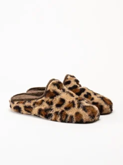 Hush Puppies - Women´s Olivia - Bruna leopardmönstrade tofflor