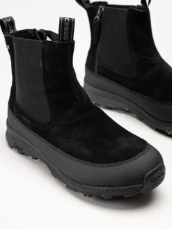 Icebug - Boda Mens BUGrip - Svarta chelsea boots i mocka