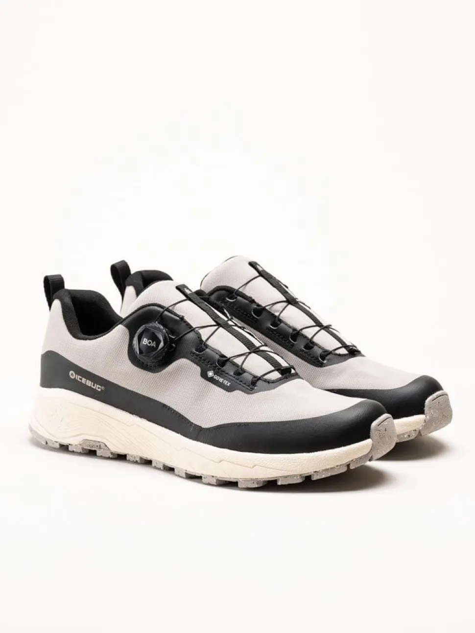 Icebug - Haze Mens RB9X - Ljusgrå sportiga promenadskor med Gore-Tex