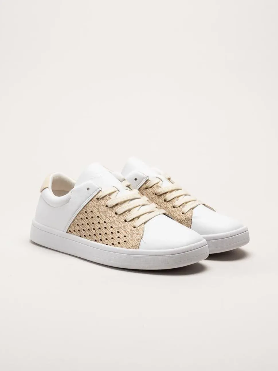 Ilse Jacobsen - All Day City Sneaker - Vita och beige sneakers