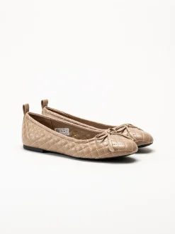 Ilse Jacobsen - Beige quiltad ballerinaskor