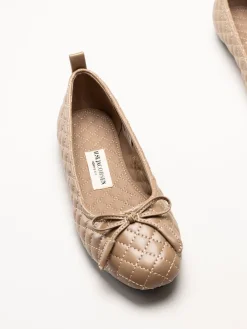 Ilse Jacobsen - Beige quiltad ballerinaskor