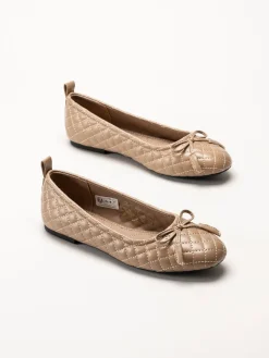Ilse Jacobsen - Beige quiltad ballerinaskor