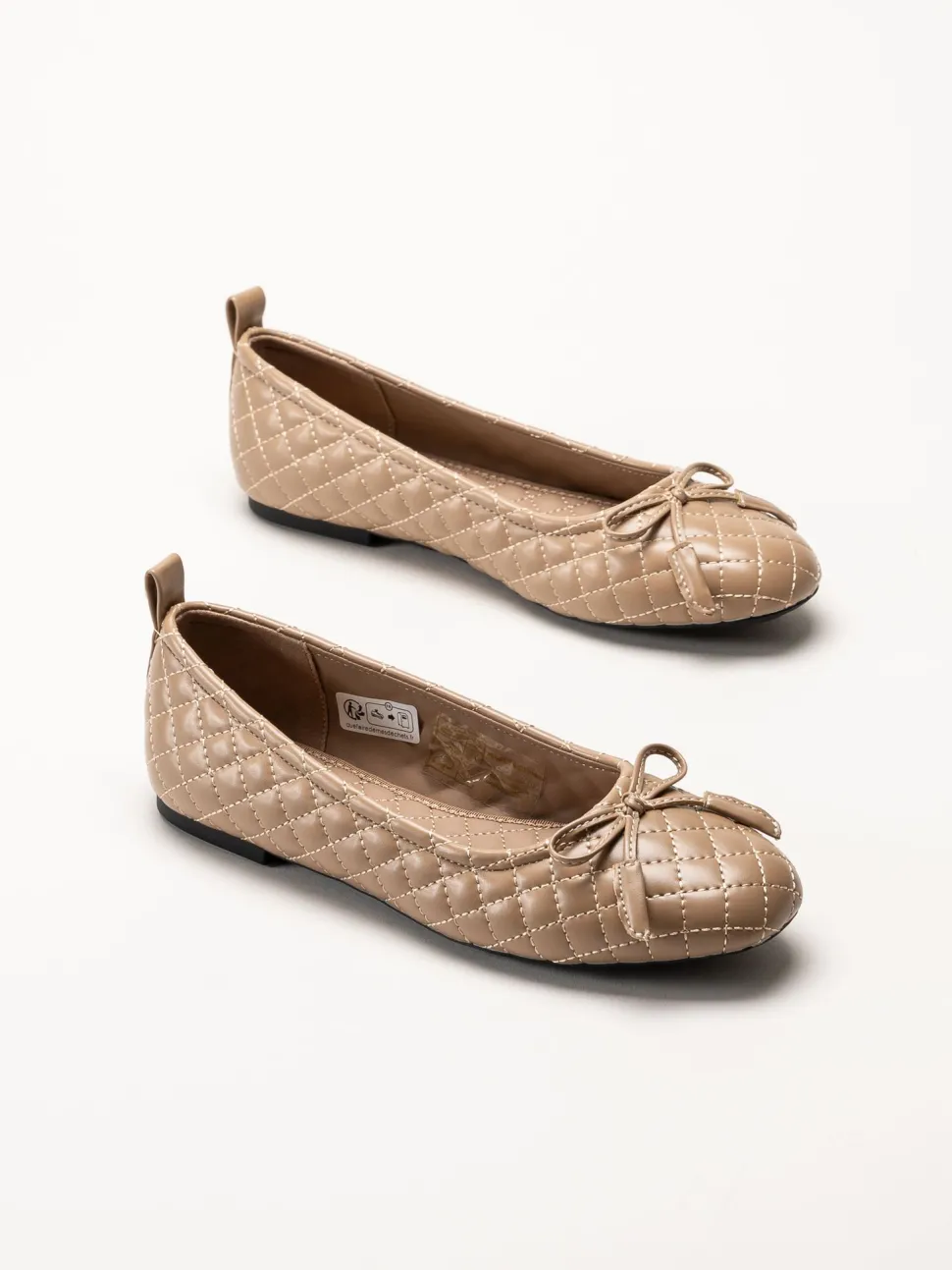 Ilse Jacobsen - Beige quiltad ballerinaskor