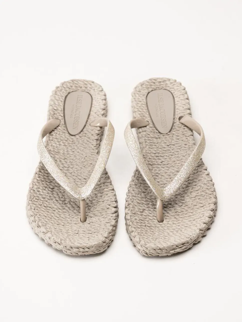 Ilse Jacobsen - Cheerful01 - Beige flip flops med glitter