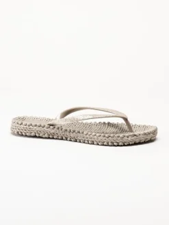 Ilse Jacobsen - Cheerful01 - Beige flip flops med glitter