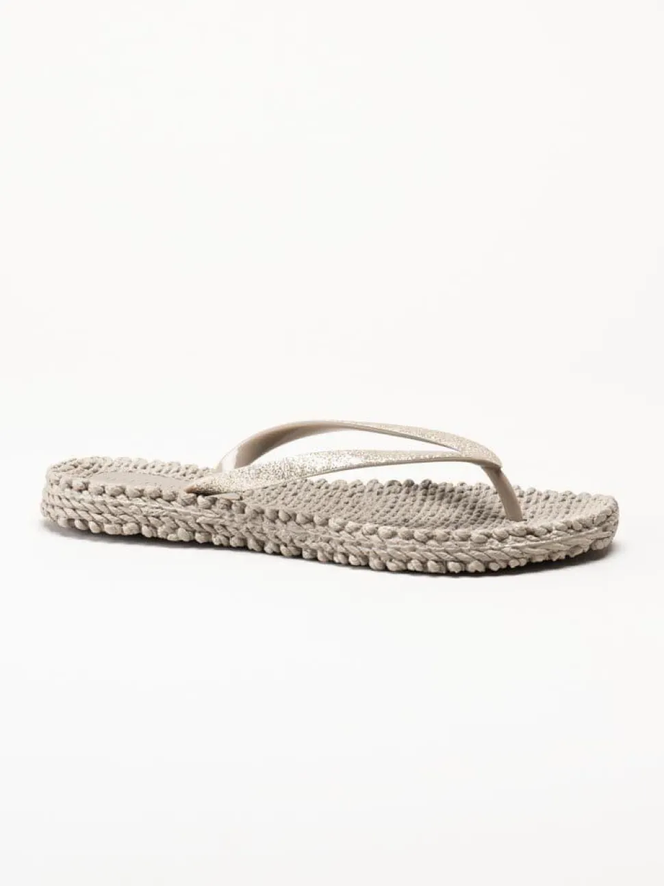 Ilse Jacobsen - Cheerful01 - Beige flip flops med glitter
