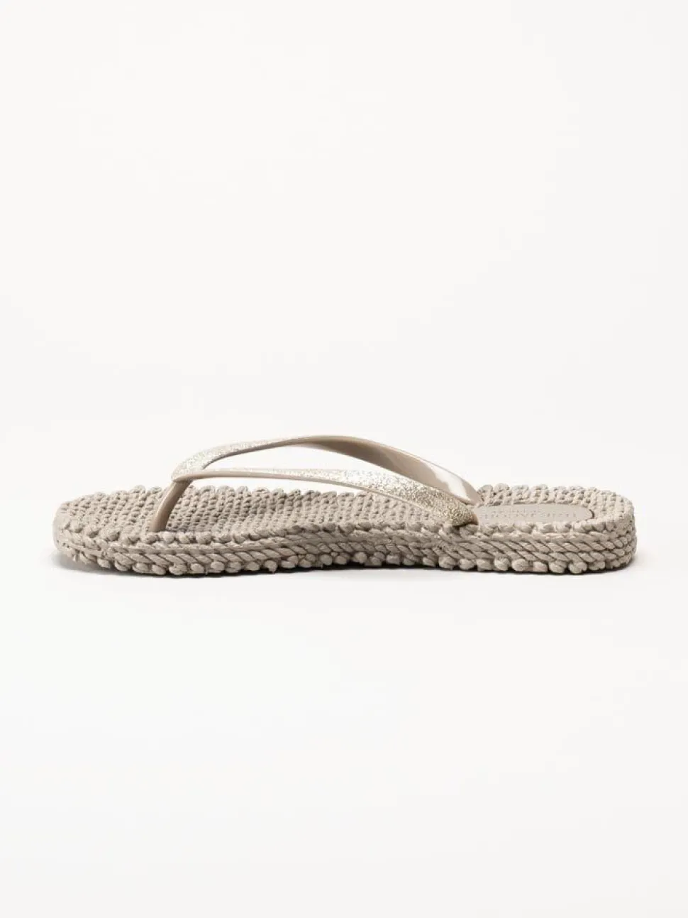 Ilse Jacobsen - Cheerful01 - Beige flip flops med glitter