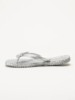 Ilse Jacobsen - Cheerful18F - Silverfärgade flip flops