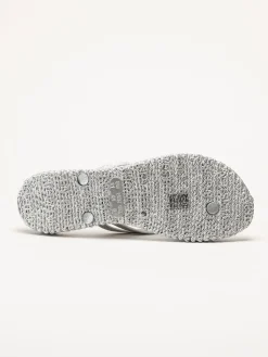 Ilse Jacobsen - Cheerful18F - Silverfärgade flip flops