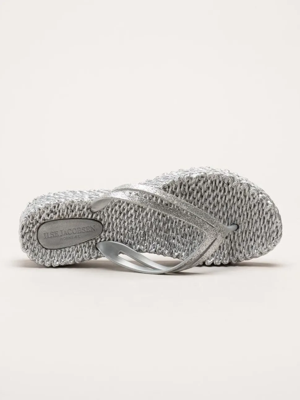 Ilse Jacobsen - Cheerful 13 - Silverfärgade flip flop med glitterremmar