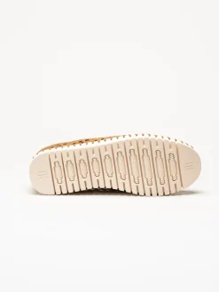 Ilse Jacobsen - Tulip Embroidery - Bruna perforerade sneakers