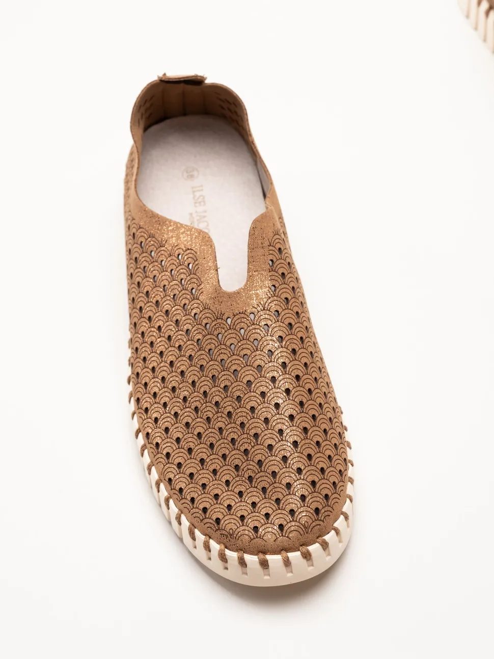 Ilse Jacobsen - Tulip Glitter - Bruna slip on skor