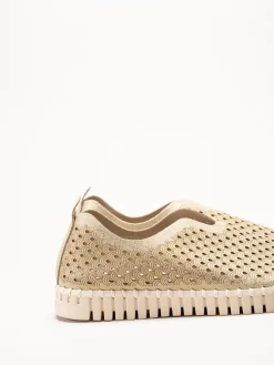 Ilse Jacobsen - Tulip Glitter - Beige slip on skor