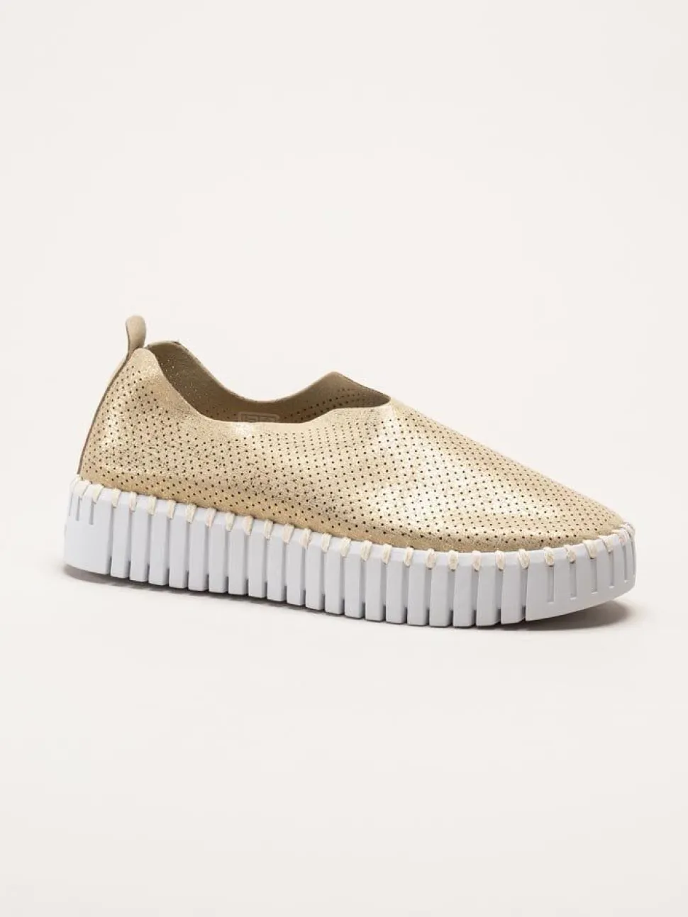 Ilse Jacobsen - Tulip3577 - Guldiga slip on skor