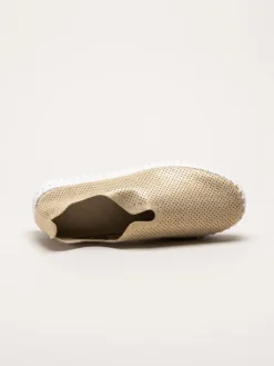 Ilse Jacobsen - Tulip3577 - Guldiga slip on skor
