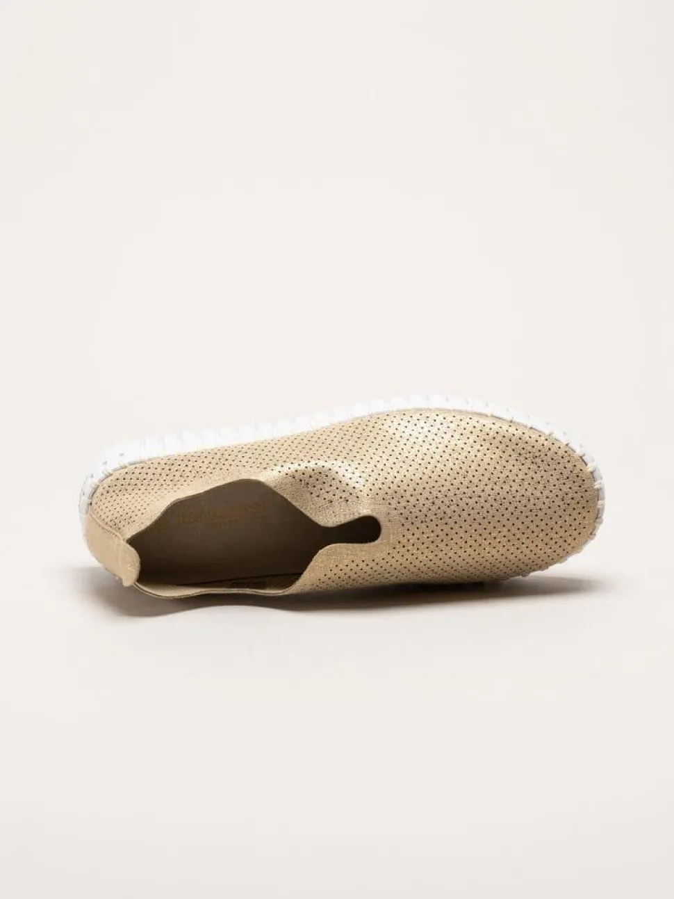 Ilse Jacobsen - Tulip3577 - Guldiga slip on skor