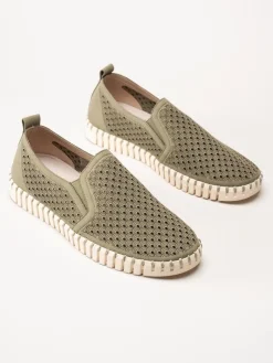 Ilse Jacobsen - Tulip Men - Gröna slip on skor