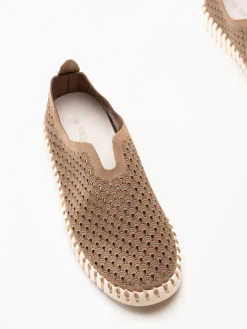 Ilse Jacobsen - Tulip - Mörkbruna slip on skor