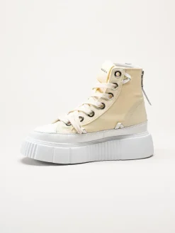 Inuikii - Canvas High 23 - Gula höga sneakers med platåsula