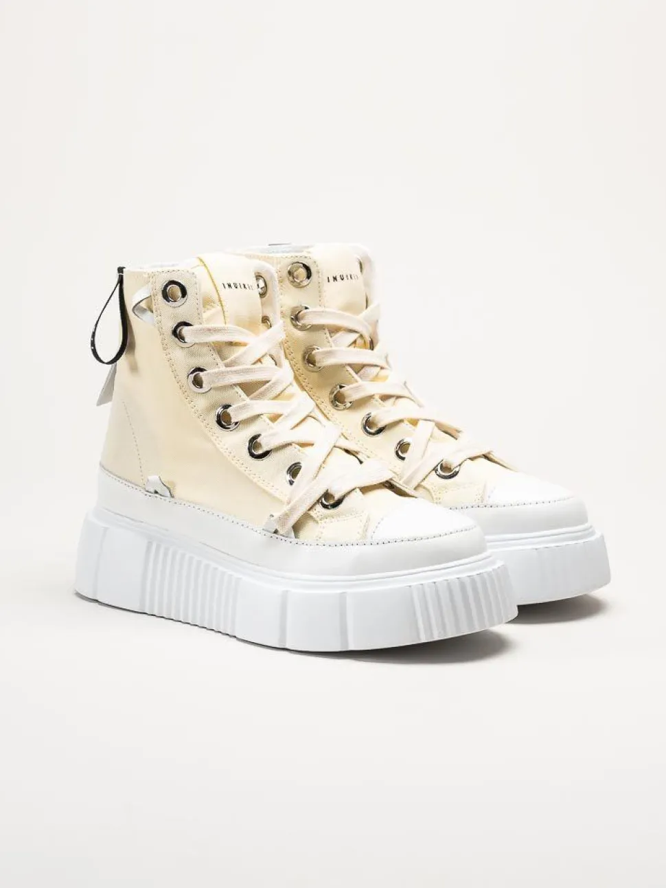 Inuikii - Canvas High 23 - Gula höga sneakers med platåsula
