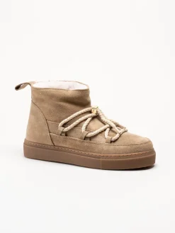 Inuikii - Classic Low - Beige fodrade boots i mocka