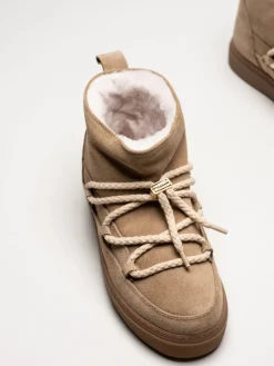 Inuikii - Classic Low - Beige fodrade boots i mocka