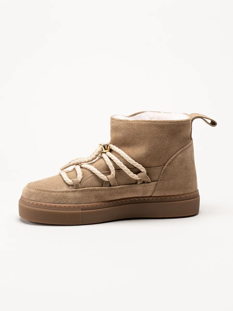 Inuikii - Classic Low - Beige fodrade boots i mocka