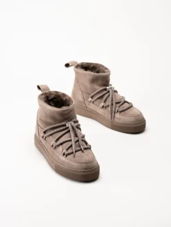Inuikii - Classic Low - Grå fodrade boots i mocka