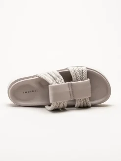Inuikii - Cord Athena - Grå slip in sandaler i skinn