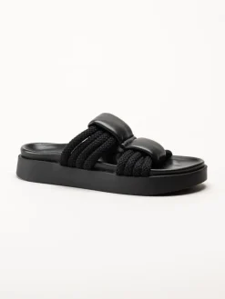 Inuikii - Cord Athena - Svarta slip in sandaler i skinn