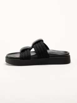 Inuikii - Cord Athena - Svarta slip in sandaler i skinn