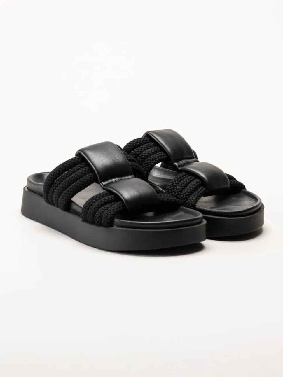 Inuikii - Cord Athena - Svarta slip in sandaler i skinn