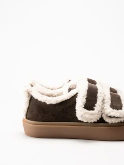 Inuikii - Shearling - Mörkbruna ullfodrade sneakers