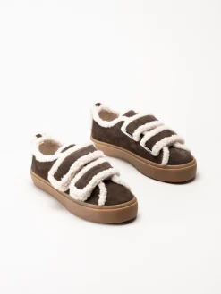 Inuikii - Shearling - Mörkbruna ullfodrade sneakers