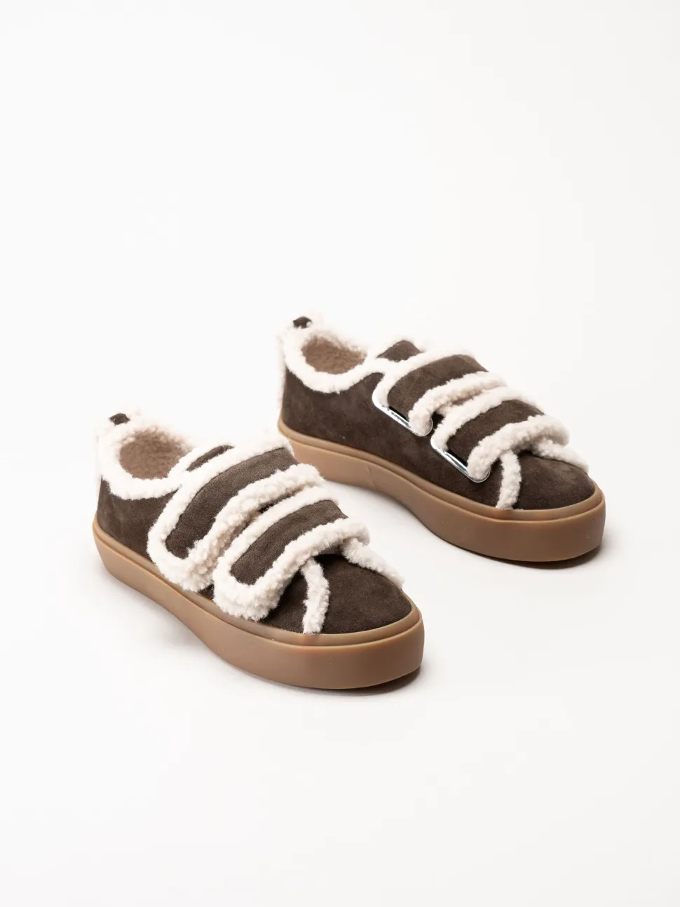 Inuikii - Shearling - Mörkbruna ullfodrade sneakers