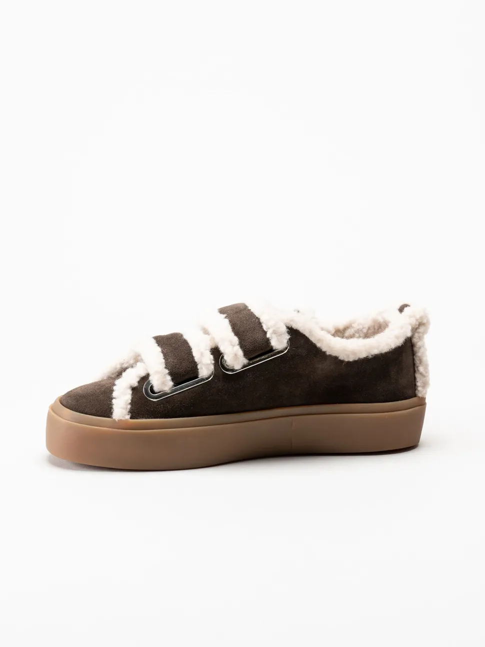 Inuikii - Shearling - Mörkbruna ullfodrade sneakers