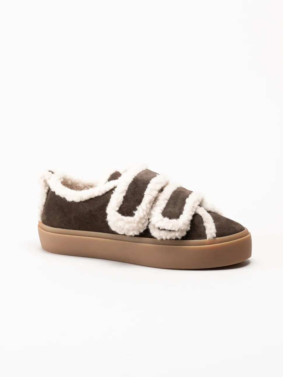 Inuikii - Shearling - Mörkbruna ullfodrade sneakers