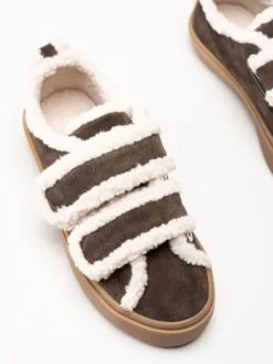 Inuikii - Shearling - Mörkbruna ullfodrade sneakers