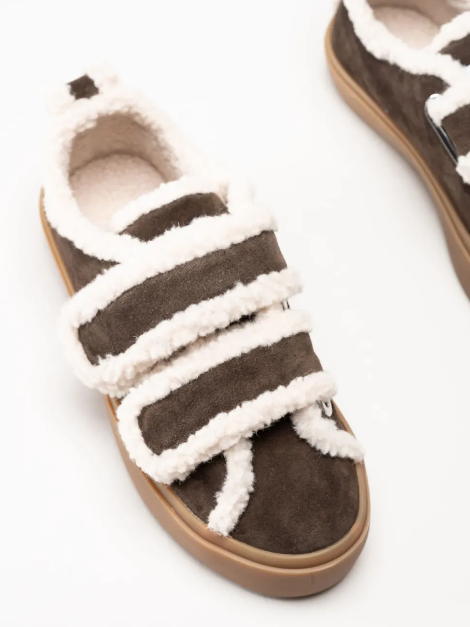 Inuikii - Shearling - Mörkbruna ullfodrade sneakers